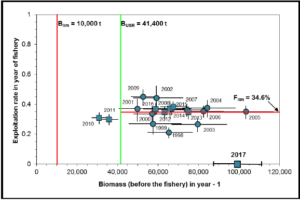 Gulf snow crab biomass